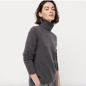 J. Crew Oversized Dark Grey Turtleneck Supersoft Yarn XS